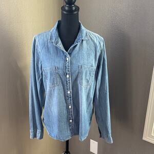J. Crew Blue Chambray Button Down Shirt